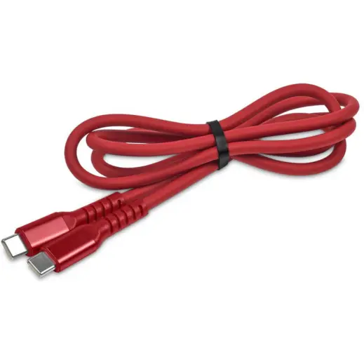 Altitude Mable Fast Charge Type-C to Type-C Charging Cable in Pouch Red Cable
